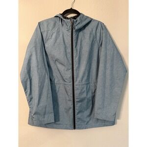 32 Degrees Cool Teal Full Zip Hooded Windbreaker Jacket Women's Medium